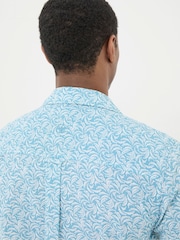 FatFace Banana Blue Leaf Print Shirt - Image 4 of 5