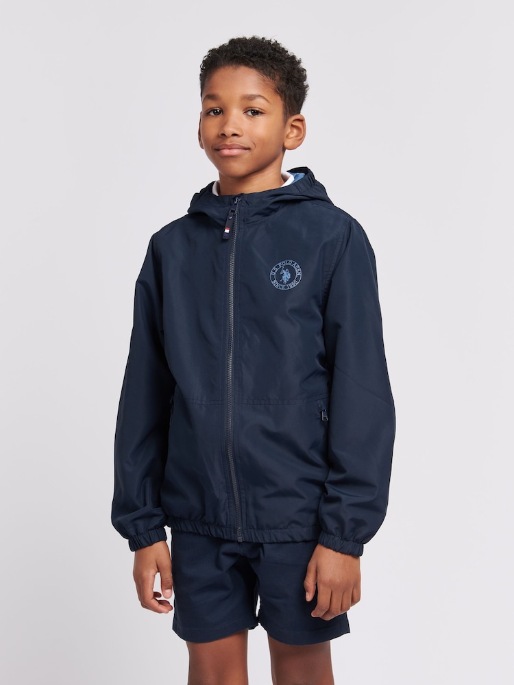 U.S. Polo Assn. Blue Boys Hooded Windbreaker - Image 1 of 5 U.S. Polo Assn. Blue Boys Hooded Windbreaker - Image 1 of 5