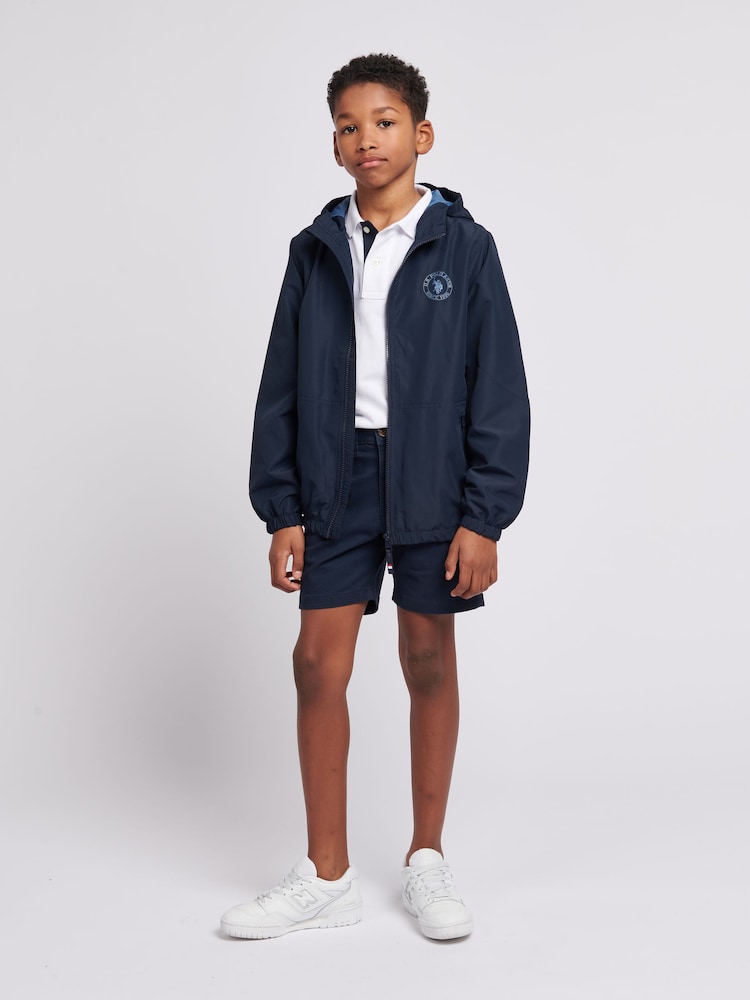U.S. Polo Assn. Blue Boys Hooded Windbreaker - Image 3 of 5