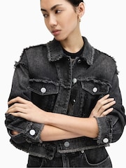 AllSaints Black Fray Claude Jacket - Image 2 of 8