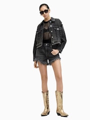 AllSaints Black Fray Claude Jacket - Image 3 of 8