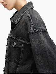 AllSaints Black Fray Claude Jacket - Image 4 of 8