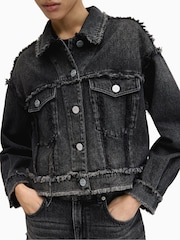 AllSaints Black Fray Claude Jacket - Image 5 of 8