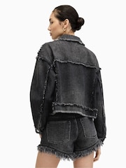 AllSaints Black Fray Claude Jacket - Image 7 of 8