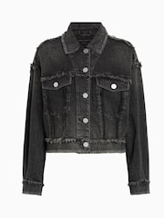 AllSaints Black Fray Claude Jacket - Image 8 of 8