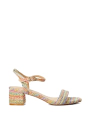 Dune London Maude Sandalen mit Blockabsatz und Regenbogen-Flechtdesign - Bild 3 von 6