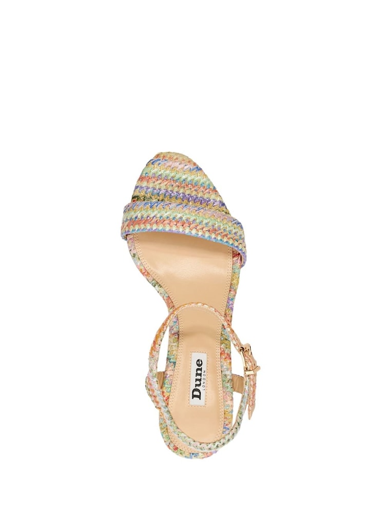 Dune London Maude Sandalen mit Blockabsatz und Regenbogen-Flechtdesign - Bild 6 von 6