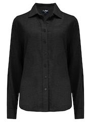 Pour Moi Black Wren Button Through Long Sleeve Shirt - Image 3 of 4