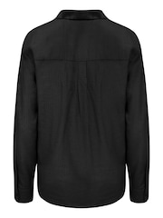 Pour Moi Black Wren Button Through Long Sleeve Shirt - Image 4 of 4