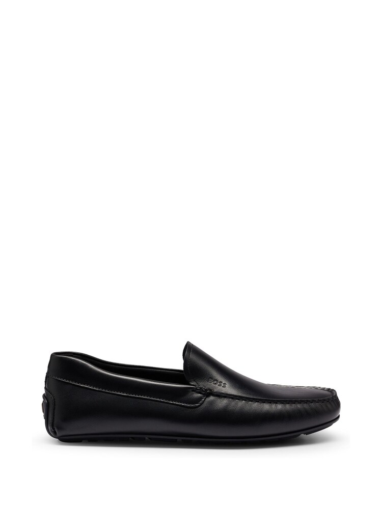 BOSS Black Nappa-Leather Moccasins With Driver Sole And Full Lining - Image 1 of 5