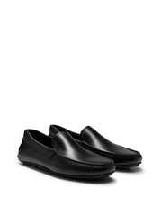 BOSS Black Nappa-Leather Moccasins With Driver Sole And Full Lining - Image 2 of 5