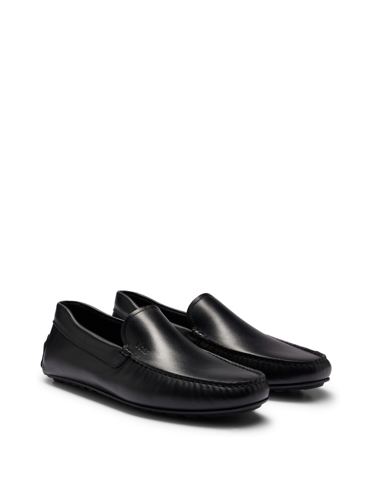 BOSS Black Nappa-Leather Moccasins With Driver Sole And Full Lining - Image 2 of 5