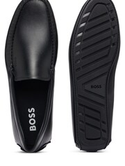BOSS Black Nappa-Leather Moccasins With Driver Sole And Full Lining - Image 4 of 5