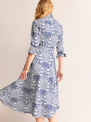 Boden Blue Amy 100% Cotton Midi Shirt Dress - Image 2 of 5
