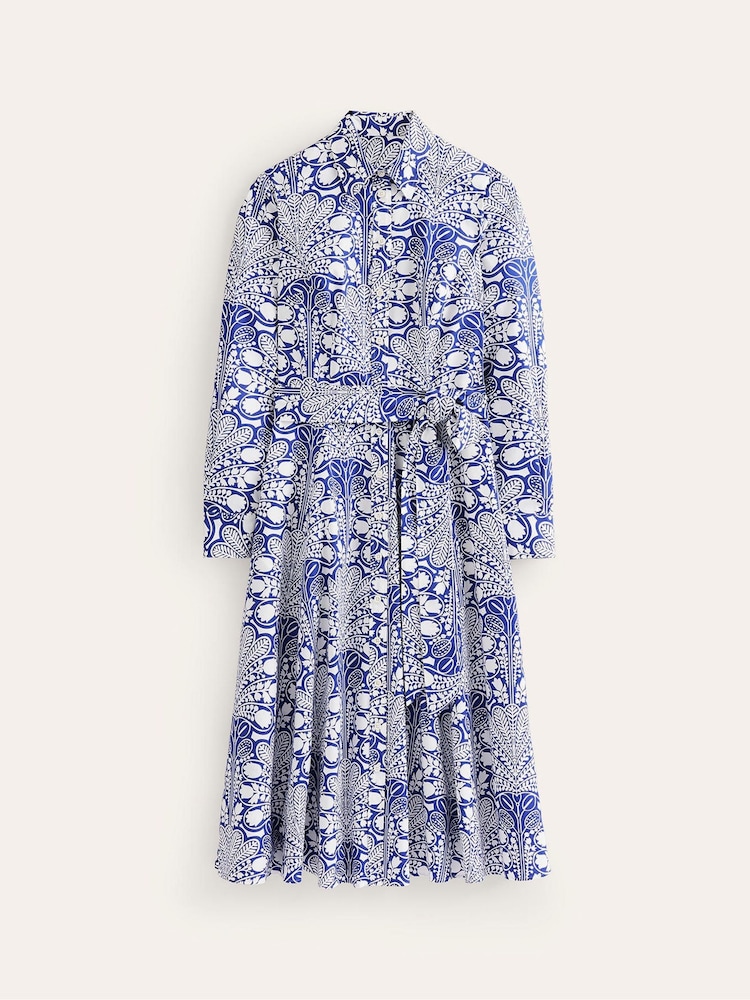 Boden Blue Amy 100% Cotton Midi Shirt Dress - Image 5 of 5