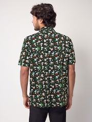 Green Snoopy Christmas Print Polo Shirt - Image 4 of 8