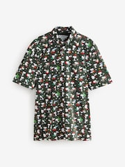 Green Snoopy Christmas Print Polo Shirt - Image 6 of 8