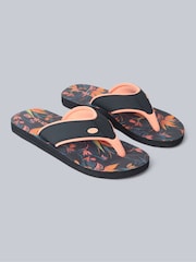 Animal Orange Dark Womens Swish Flip Flops - Image 1 of 5