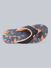 Animal Orange Dark Womens Swish Flip Flops - Image 2 of 5