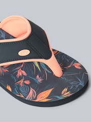 Animal Orange Dark Womens Swish Flip Flops - Image 4 of 5