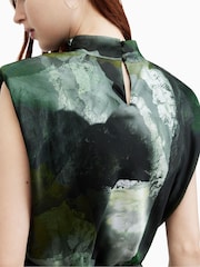 AllSaints Green Isa Appalachian Dress - Image 6 of 7