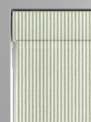 Sophie Allport Sage Green Stamford Stripe Made to Measure 100% Cotton Roman Blinds - Image 3 of 6