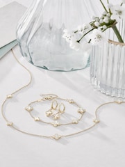Beaverbrooks 9ct Gold Mother of Pearl Clover Necklace - Image 2 of 6