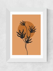 East End Prints White Plant At Dusk Framed Art Print - Image 1 of 3