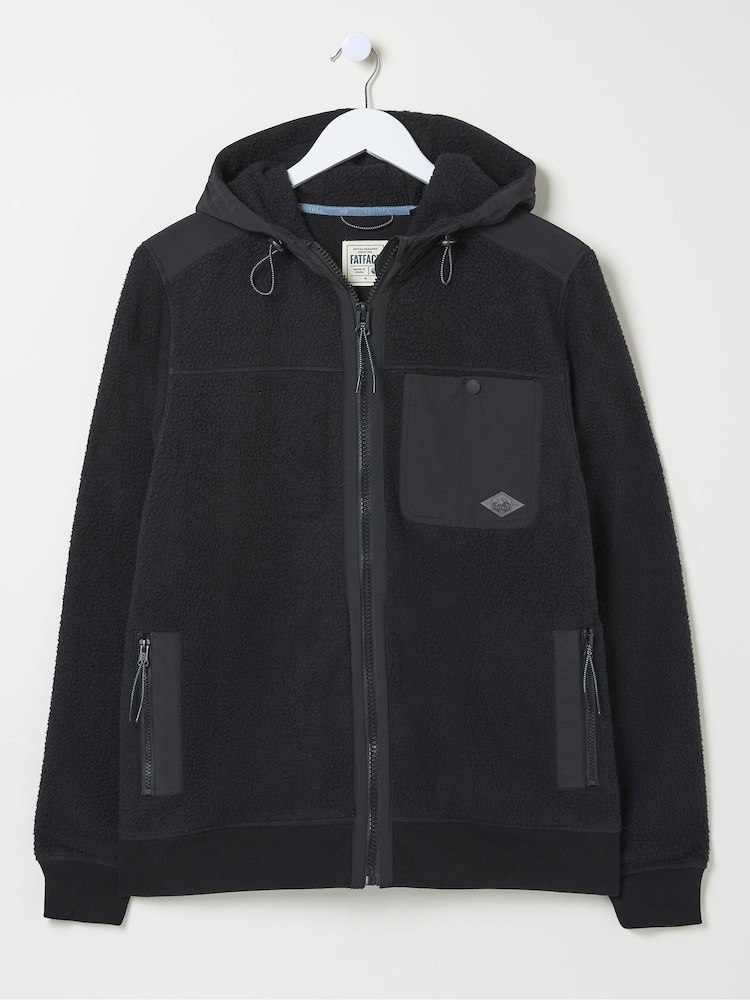 FatFace Black Dark Skies Dalton Fleece Hoodie - Image 3 of 3