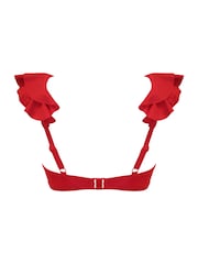 Pour Moi Red Andalucia Frill Underwired Non Padded Bikini Top - Image 4 of 4