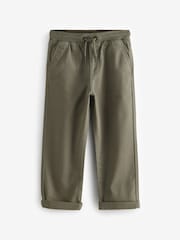 Kakigroen - Broek met geribde elastische taille (3-16 jr) - Image 1 of 4