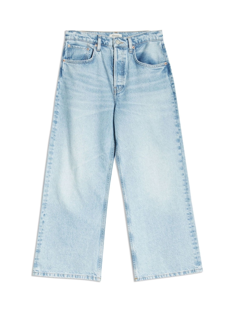 Albaray Blue Wide Leg Crop Jeans - Image 4 of 4
