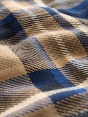 Tan Brown Check Hooded Borg Lined Shacket - Image 6 of 9