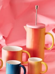 Oliver Bonas Pink Mini Tresillo Ombre Cafetiere and Mug Set - Image 1 of 4