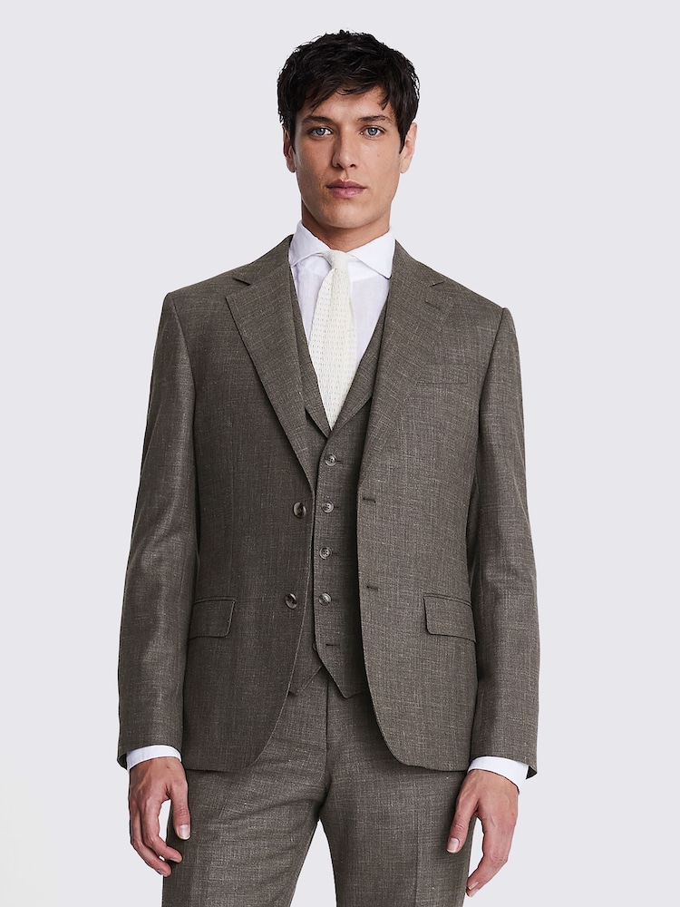 MOSS Brown Tailored Fit Italian Jacket - Image 1 of 7
