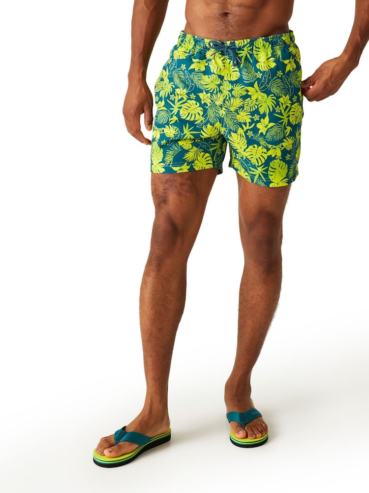 Regatta Blue/Green Mens Loras Swim Shorts - Image 1 of 7