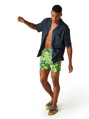 Regatta Blue/Green Mens Loras Swim Shorts - Image 3 of 7