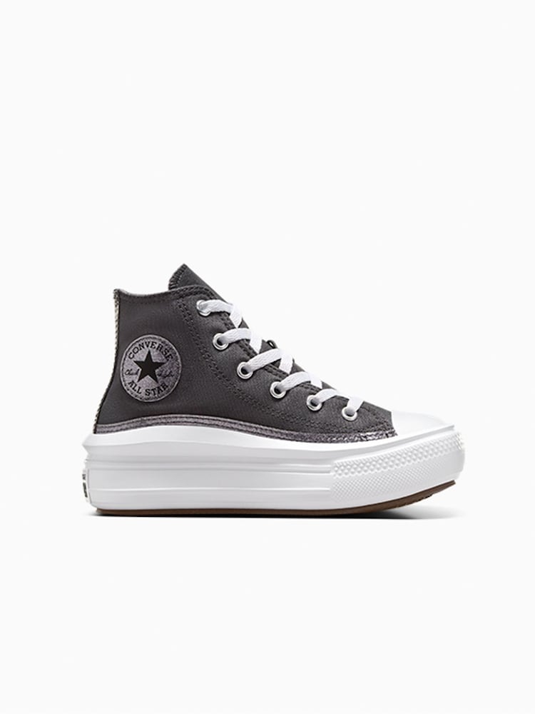Converse Grey Chuck Taylor Glitter Detail Move Junior Trainers - Image 1 of 5