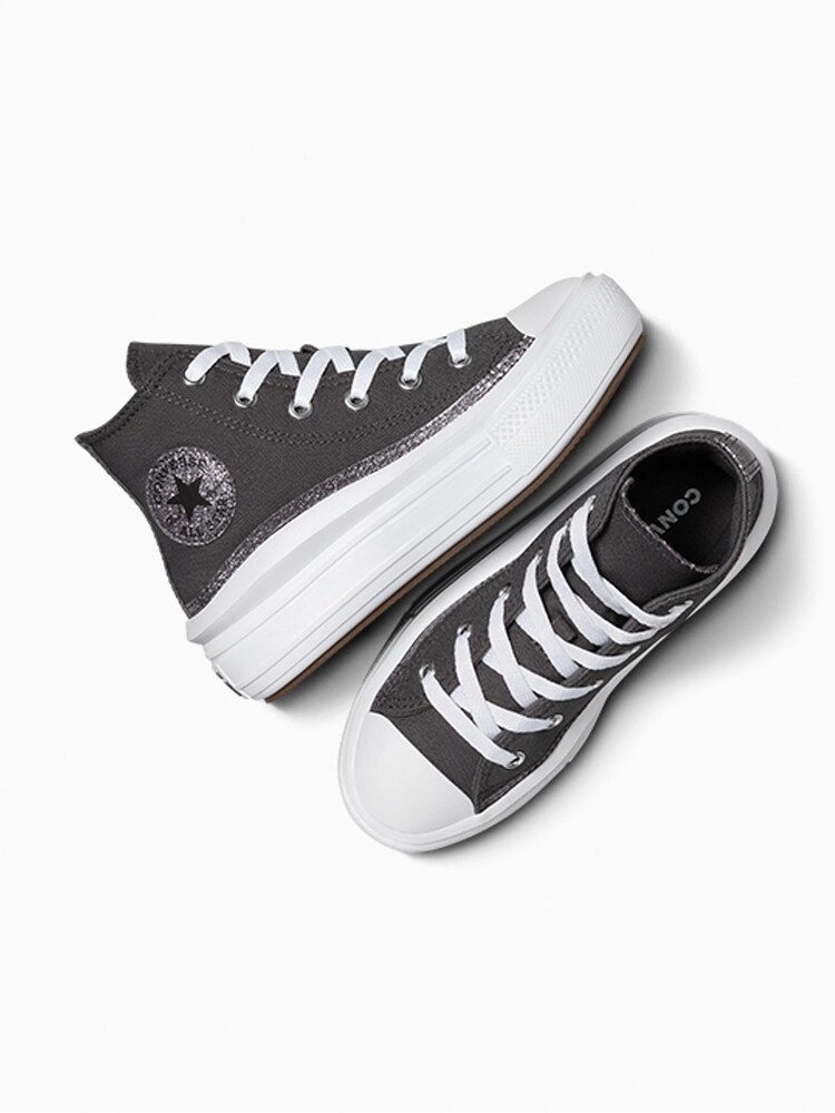 Converse Grey Chuck Taylor Glitter Detail Move Junior Trainers - Image 5 of 5