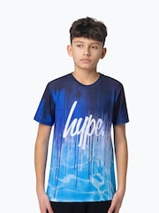 Hype. Boys Blue Multi Pool Drips T-Shirt - Image 1 of 4