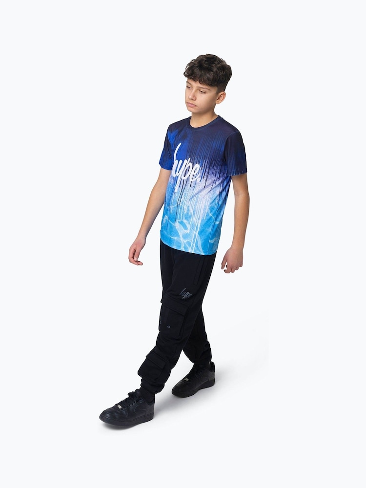 Hype. Boys Blue Multi Pool Drips T-Shirt - Image 2 of 4