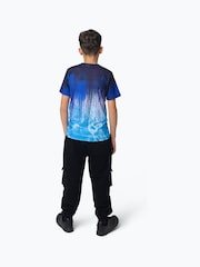 Hype. Boys Blue Multi Pool Drips T-Shirt - Image 3 of 4