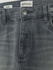 River Island Grey Faded Slim Fit Jeans - Image 4 of 4