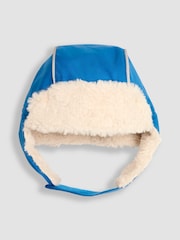 JoJo Maman Bébé Cobalt Blue Cosy Waterproof Hat - Image 1 of 3