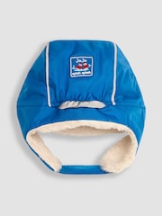 JoJo Maman Bébé Cobalt Blue Cosy Waterproof Hat - Image 2 of 3
