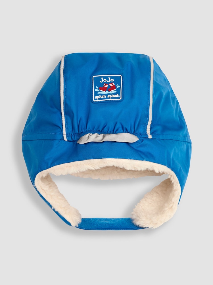 JoJo Maman Bébé Cobalt Blue Cosy Waterproof Hat - Image 2 of 3