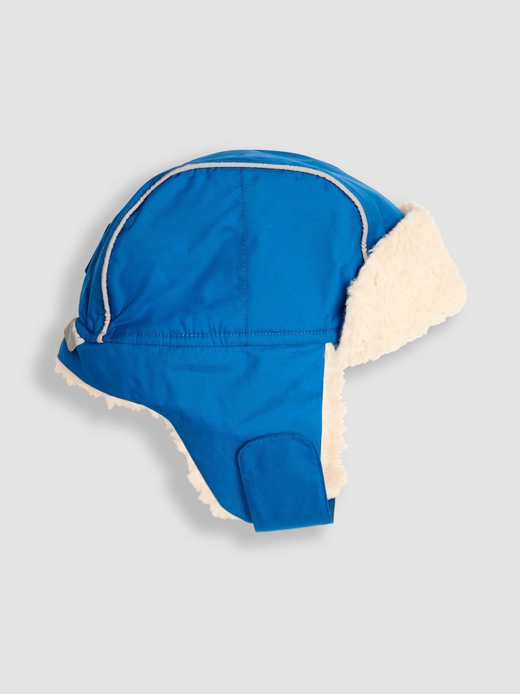 JoJo Maman Bébé Cobalt Blue Cosy Waterproof Hat - Image 3 of 3