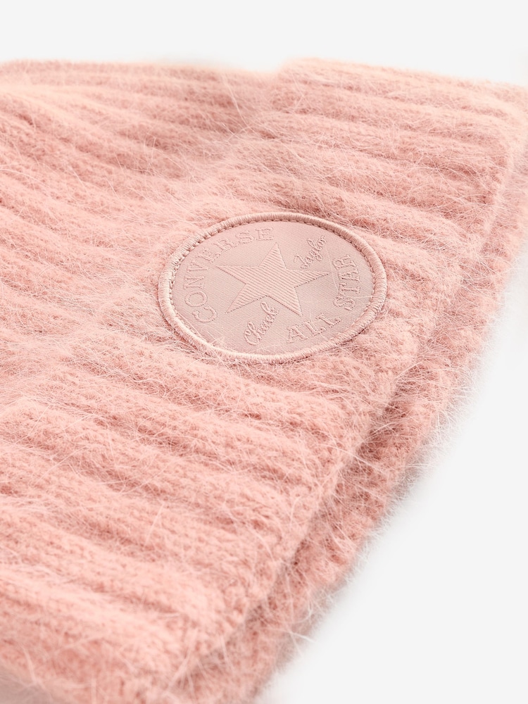 Converse Pink Tonal Pom Beanie - Image 2 of 2