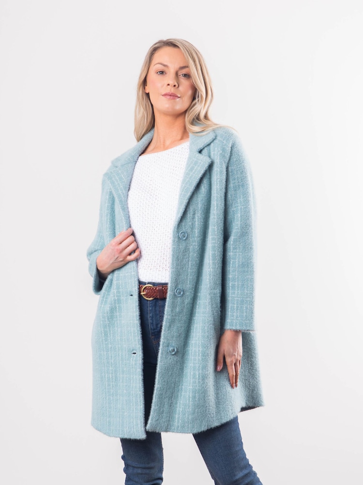 Lakeland Leather Blue Francis Button Coat - Image 1 of 7