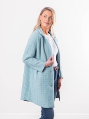 Lakeland Leather Blue Francis Button Coat - Image 3 of 7